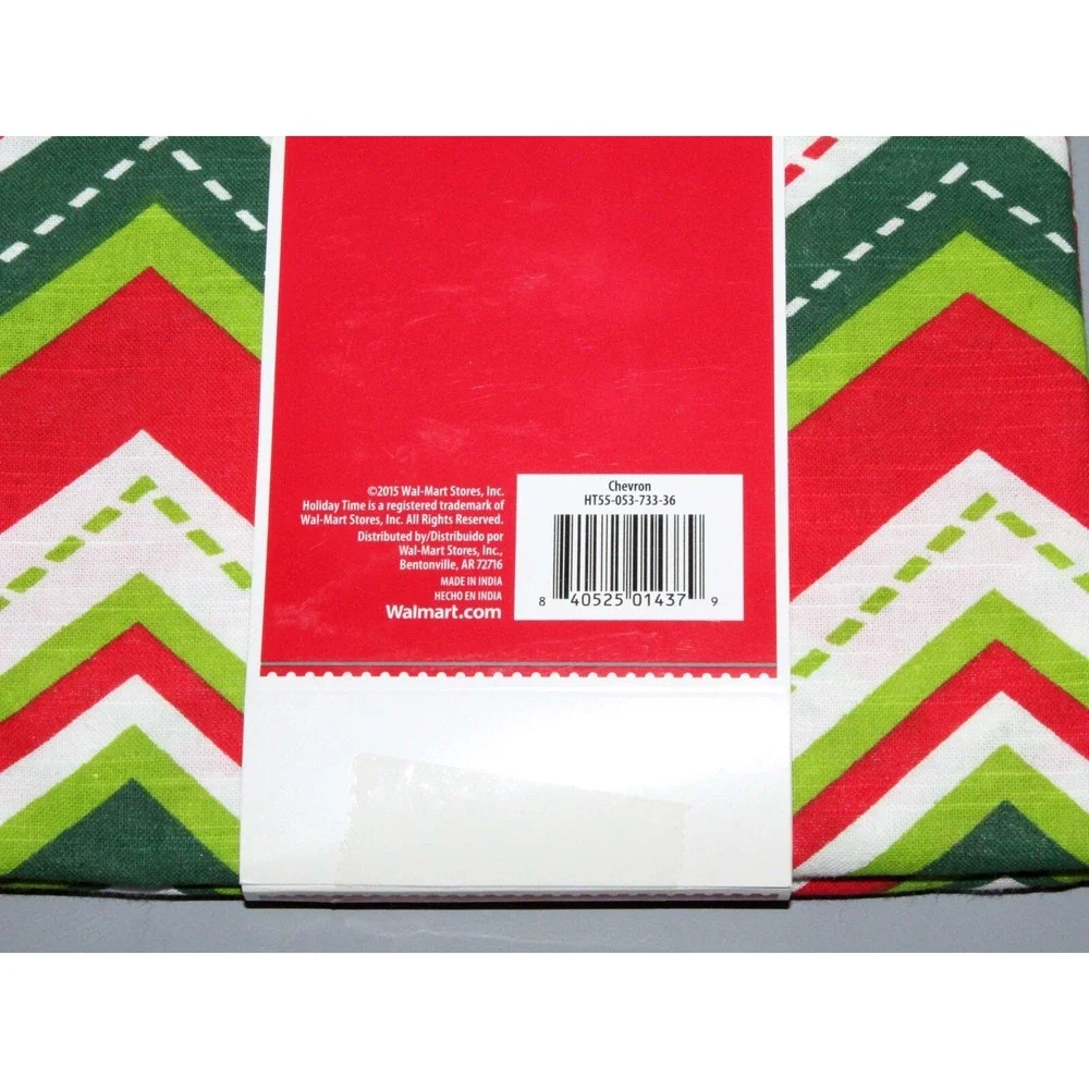 NEW Holiday Time 100% Cotton Cloth Christmas Tablecloth 70